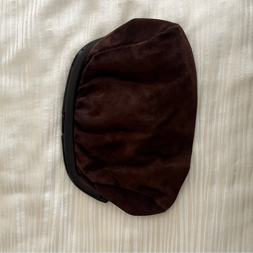 Brown Velvet Clutch